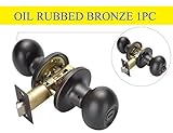 ロックの外部ドア、オイルはブロンズドアノブボールスタイルキー付きエントリードアノブロックwithキーオイルはブロンズ仕上げ、オイルはブロンズ仕上げエントリ ブロンズ 692-ORB-BK