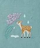 DMC Chicchi 森で暮らす動物たちの12か月刺繡キット 雨上がりと花の香りに喜ぶ小鹿さん 説明書・図案付き DMCJPT68J