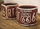 ROUTE66 Planter ルート66 プランター ラウンド ミニ ２個セット Red