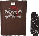 metromamma a211プレミアムコットンのメトロママスリングスカルブラウンとラヴィNYレッグウォーマーシルバーグリッターのセレブリティギフト