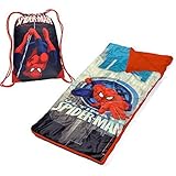 Marvel Ultimate Spiderman Kids Toddler Sleeping Bag Sleepover Set [並行輸入品]