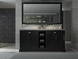 アリエルWestwood 72で。ダブル浴室洗面化粧台セット 1 ブラック C072D-BLK 1