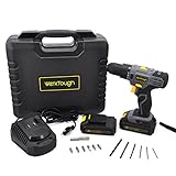 パワー・ランド(Powerland) ハイ・パワー 高低2段回転速度 高性能 コードレス ドリル ドライバー 2つバッテリパックと付属品付き D023-18V (ノーマル)