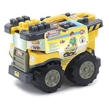 Tonka Mighty Builders牽引N Go Tuff Truck 25-piece建物ブロックセット、ポータブルストレージ、簡単クリーンアップ、安全、楽しい、明るい色|子供想像力クリエイテ
