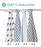 aden + anais (エイデンアンドアネイ) おくるみ 1枚 バラ売り GAPコラボ 出産祝い 【並行輸入品】 GAP Collaboration A-4