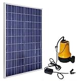 ECO-WORTHY 100w ソーラーパネルで省エネ仕様 海水・池でも使える太陽光池ポンプ L07P100-MP-1