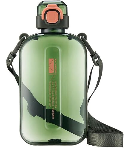 BPA Free Sports Bottle 13oz Rectangle Water Bottle With Straw ...