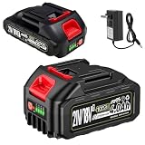 mAh 21V/18V マキタ 互換 バッテリー 2個セット 4.0Ah 2.0Ah 大容量 充電式 18V マキタ電動工具用 リチウムイオンバッテリー LED電池残量表示 長時間作業可能 多数保護機能搭載 大きな制御基板採用 小型 軽量 電池充電器付き PSE認証済み