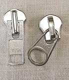 YKK 金属NO 10 スライダー DA・DNW 2個セット 銀色