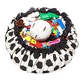 Play & Go Large子Football遊びマットとおもちゃオーガナイザーストレージ55 "バッグ – ポータブルコンテナ保存のための子供おもちゃ