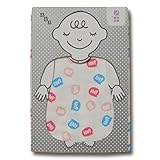 めんぷます田 赤ちゃんのガーゼスリーパー ありがとう! (ブルー) 新生児~100cmくらいまで 綿100%日本製