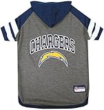 NFL LOS ANGELES CHARGERS HOODIE for DOGS & CATS. | NFL FOOTBALL licensed DOG HOODY Tee Shirt X-Small
