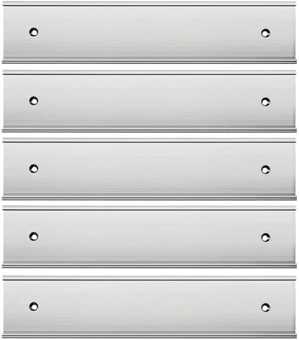 Buy 8 X 2 Wall Or Door Silver Nameplate Holder With Clear Plastic - View #4