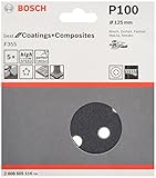 BOSCH(ボッシュ) サンディングペーパー125ｍｍφ #100 (5枚入) 2608605116