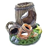水槽用 オブジェ シェルター/酒樽 アクアリウム インテリア/オーナメント【並行輸入品】