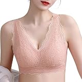 [Allanve] ナイトブラ 夜用ブラ【2024最着るだけ美胸メイク・違和感ゼロ・サポート感】【ノンワイヤー・脇高設計・育乳ブラジャー】ブラジャー 夜のバストケア 無縫製 レース 美胸 育乳 締付け感なし 通気性 苦しくない 寝っている間のバストをサポート (L, ピンク)
