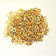 ハトメ #200(内径4mm 外径7.5mm) ゴールド(真鍮無垢-キリンス仕上げ) 200個セット