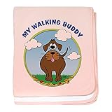 CafePress – 011 Walking Buddy – スーパーソフトベビー毛布、新生児おくるみ ピンク 06321273366832E