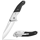 SWISS+TECH フォールディングナイフ 折りたたみナイフ アウトドアナイフ ステンレス鋼製ブレード 黒檀木&ステンレスハンドル 安全ロック付き 釣り キャンプ 登山 防災 コレクション