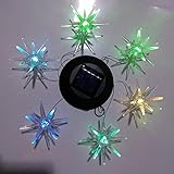 RaiFu ソーラーライト 太陽風ライトの色の変化 風鈴の流星 ペンダントベルヤード ガーデン ホーム インテリア