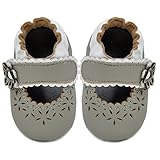 Kimi + Kai Kids Soft Sole Leather Crib Bootie Shoes - 0-6 Months