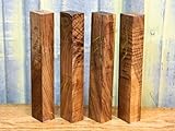 4-blackウォールナットスーパーHighly Figured Turning木製ペン空白/ Duck Call T : 1 3 / 8」、W : 1 13 / 16」、L : 10 5 / 8 "