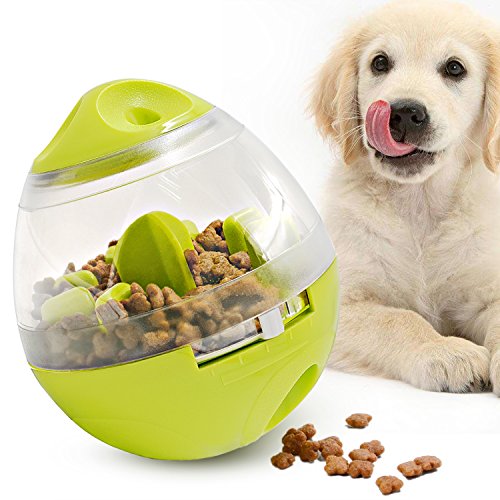 LEFON 猫犬用 ペット用品 早食い防止 餌入れ食器 おやつボール ペット おもちゃ 知育玩具 アンチチョーク スローフード お留守番に 倒れないエッグ型 小中大型犬に適用