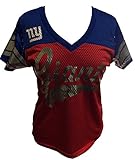 ニューヨーク・ジャイアンツWomen 'sゲームWinningドライブJerseyスタイルシャツ L ブルー