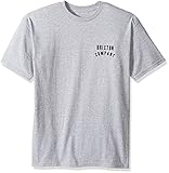Brixton Men's Woodburn Short Sleeve Standard Tee Heather Grey/Navy Medium [並行輸入品]