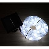 ledイルミネーションライト ledソーラーライト ホワイトソーラーライト LEDジュエリーライト 50球5m 太陽能式 防水型 太陽光充電 飾り 七夕 クリスマスライト 結婚式 パーティー ガーデン