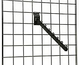 器具表示16 "メタル7-ball Waterfallフックブラケットfor Gridwall panel-ブラック119071