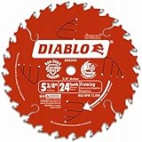 Freud D0524X Diablo 5-3/8-Inch 24 Tooth ATB Framing Cordless Trim Saw Blade with 10mm Arbor [並行輸入品]