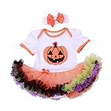 BAOHULU ベビー服　ワンピース　女の子用　チュールスカート　半袖　綿　ヘアバンド/ワンピース2点セット　3色揃い　髑髏/かぼちゃ　ハローウィーン　日常着　百日祝い　出産お祝い　写真/撮影