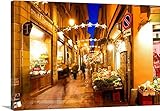 Pietro CANALIプレミアムシックラップキャンバス壁アート印刷題名イタリア、emilia-romagna、ボローニャ、via pescherie VECCHIE 24" x 16" 20446