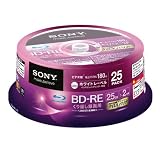 SONY ビデオ用BD-RE 書換型 片面1層25GB 2倍速 ホワイトプリンタブル 25枚スピンドル 25BNE1VGPP2