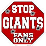 スマートブロンドGiantsファンのみメタルノベルティOctagon Stop Sign bs-195