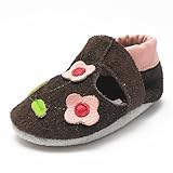 Sayoyoベビー花ソフトソールレザー乳児幼児Prewalker靴 カラー: ブラウン