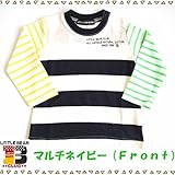 リトルベアークラブ　Little Bear Club　ボーダー切替Ｔシャツ (80cm, マルチネイビー)
