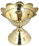 STREET CRAFT Handmade Indian Brass Oil Lamp - Diya Lamp Engraved Design (1) by STREET CRAFT [並行輸入品]