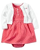 カーターズ Carter's 半袖ワンピース ＆ カーディガン 2点セット 2-Piece Babysoft Bodysuit Dress & Cardigan Set 9M (67-72cm) [並