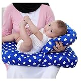 cnhive 授乳クッション　授乳枕　多機能　ベビー枕　授乳用　ベビークッション　お座りサポート　ソフト　柔らかい (ブルー)