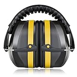 Fnova イヤーマフ 防音 NRR34dB プロテクター ヘッドバンド式 フリーサイズ 大人＆子供用 聴覚過敏 騒音対策 射撃 等様々な用途に 黄色【並行輸入品】