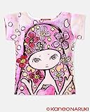 【KANEONARUKI】ピンクHA-NA　アートTシャツ　80cm