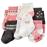 カーターズ（Carter's）女の子用ピンクゴールドおしゃれソックス6枚組セット (12-24months(78-88cm)) [並行輸入品]