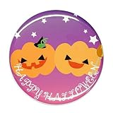 ハロウィン缶バッジ 【カボチャお化け】 ペア 大きいサイズ（57mm） クリップピンタイプ