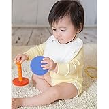 優雅 yuga☆【箱入り】「前あきボディ長袖 60cm +今治スタイ ひまわり染め」  オーガニックコットン100%   天然染め ベビー 服  男の子 女の子 兼用  出産祝い プレゼント 綿100