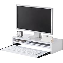 みらい モニター2台+空箱 楽天市場】モニター台 2段 幅60cm 卓上 キーボードスライダー