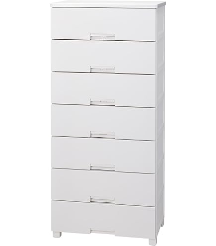 Amazon｜Hodedah チェスト グレー 7段 上段2段鍵付き 【日本正規輸入品