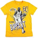 Kobe Bryant Los Angeles Lakers # 24 NBA YouthフォトTシャツゴールド ゴールド