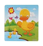Tenworld Baby Educational Gift Wooden Duck Jigsaw Puzzles Toy by Tenworld